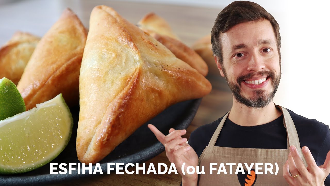 ESFIHA FECHADA (ou FATAYER) - Receita árabe recheada com carne, tomate e cebola