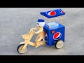 Make A Pepsi Cycle Rickshaw With Robot Ice Cream Trolley From Pepsi Cans Electric Bike