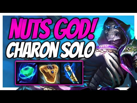 FIRST GAME WITH SMITE NEW GOD CHARON! - Smite Charon solo