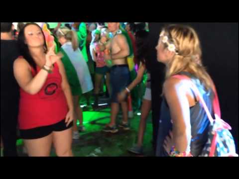 Tomorrowland 2014. Keelin is signing Gareth Emery’s “U” to her deaf friend, Monica.