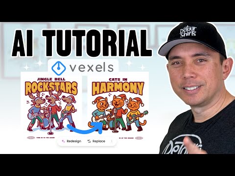 Amazing AI Redesign for SVGs, PNGs & Templates with Vexels for Print on Demand