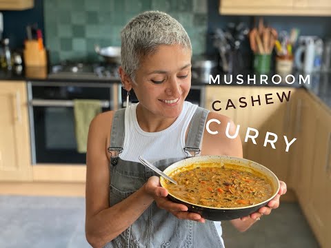 MUSHROOM CASHEWNUT CURRY | Vegetarian curry | Healthy curry recipe | Indian food | Food with Chetna