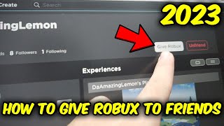 HOW TO GIVE ROBUX IN ROBLOX TO FRIENDS WITHOUT A GROUP (HOW TO SEND A FRIEND ROBUX NO GROUP 2023)