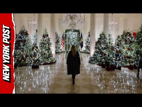 First Lady Melania Trump Unveils White House Christmas Decorations