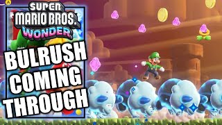 Super Mario Bros Wonder – Bulrush Coming Through - 100% All Wonder Seeds, Flower Coins & Flag