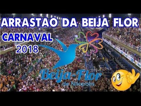 Emocionante!!! Multidão invade sapucaí em desfile da Beija Flor 2018 um Arrastão de Alegria
