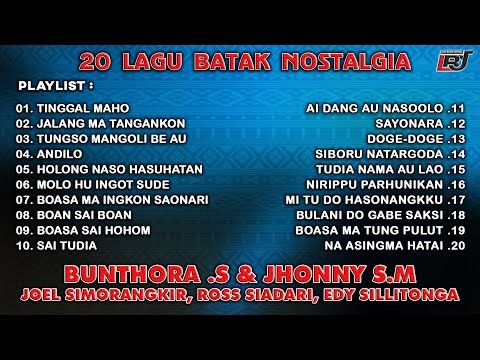 Kompilasi Lagu Batak Nostalgia Bunthora Situmorang, Jhonny S.M, Joel Simorangkir, Eddy Silitonga