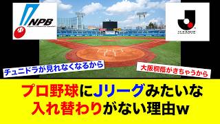 プロ野球ってなんでサッカーのJ2みたいな制度がないんや？