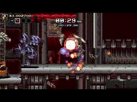 Blazing Chrome - Mission 1-1 speedrun route [v1] (Hardcore difficulty)