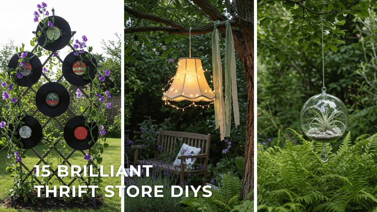 15 Genius DIY Garden Decor Ideas from Reused Thrift Store Finds