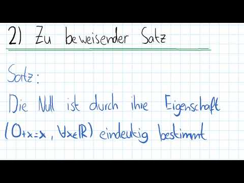 Eindeutigkeit der Null – Folgerungen der Körperaxiome
