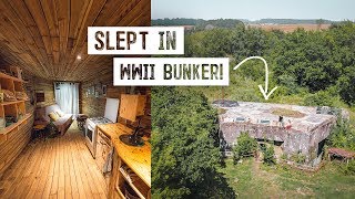 We Stayed in a WWII BUNKER! Completely Off Grid Tiny House Conversion - Full Tour & History (France)