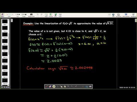 Linear Approximation (Tangent Line Approximation)