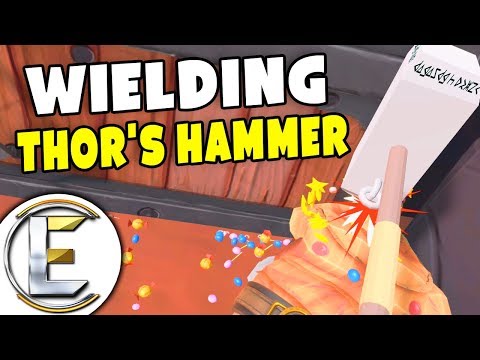 Wielding Thor's Hammer Mjolnir In Virtual Reality - GORN Mods HTC Vive VR