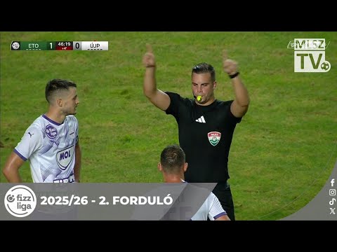 ETO FC – Újpest FC | 1-1 | (0-0) | Fizz Liga | 2. forduló | MLSZTV