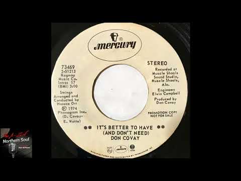 Don Covay - It's Better To Have (And Don't Need) - 1973  - Northern Soul A-Z Archive