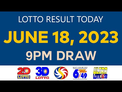 [Sunday] Lotto Result Today JUNE 18 2023 9pm Ez2 Swertres 2D 3D 6/49 6/58 PCSO