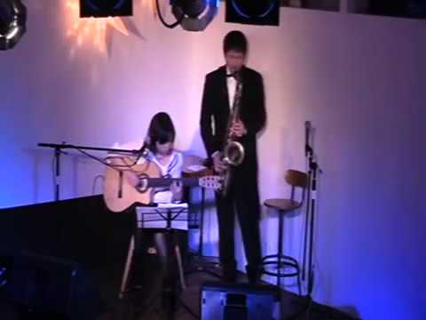 BLUE MONK , Urakami Maki(vocal,guitar) Shimizu Kenji(sax)