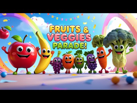 🎶 Fruits & Veggies Parade – Healthy Eating Song for Kids 🎶