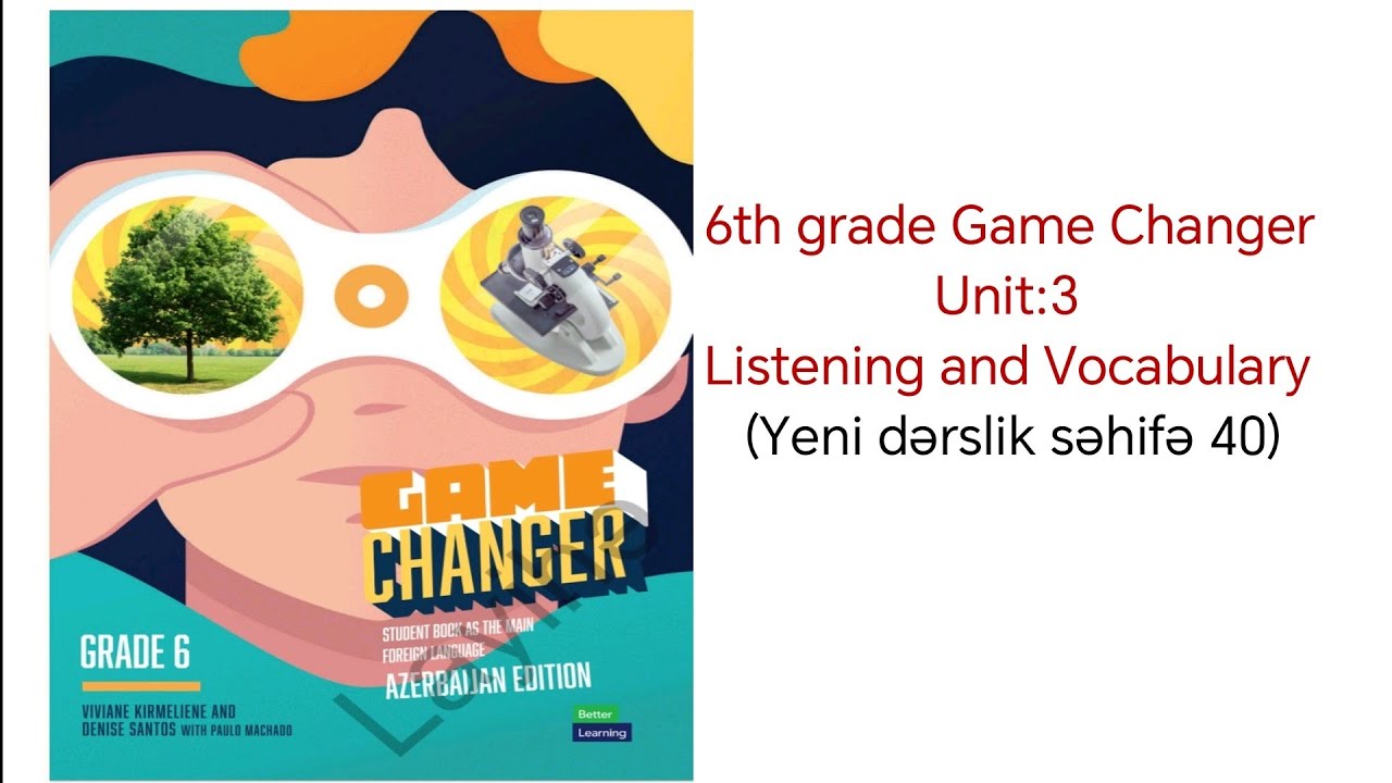 6-cı sinif ingilis dili Game Changer.Unit 3 Listening and Vocabulary (Yeni dərslik-səhifə 40)