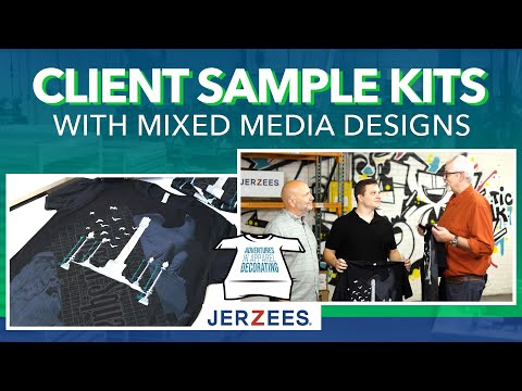 S5E5: Client Sample Kits with Mixed Media Designs | Adventures in Apparel Decorating