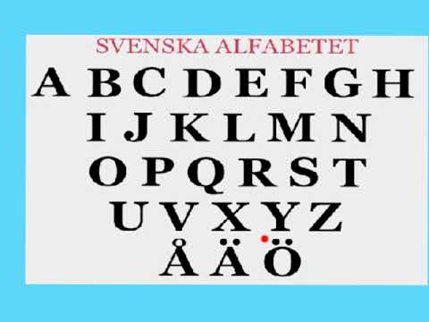 Svenska alfabetet SFI/The swedish alphabet