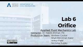 Fluid Mechanics Lab # 6: Orifice and Free Jet Flow