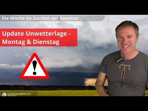 Update - Unwetter durch schwere Gewitter möglich!
