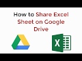 How to Share Excel Sheet on Google Drive (2021)