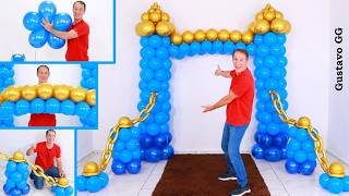 BALLOON CASTLE 🏰 balloon decoration ideas😊 birthday decoration ideas at home - Gustavo gg