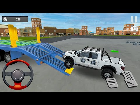 Police Pickup Truck Transport in Cargo Plane - Police Car Transporter Simulator - Android Gameplay
