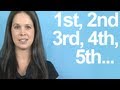 How to Pronounce ORDINAL NUMBERS -- American English
