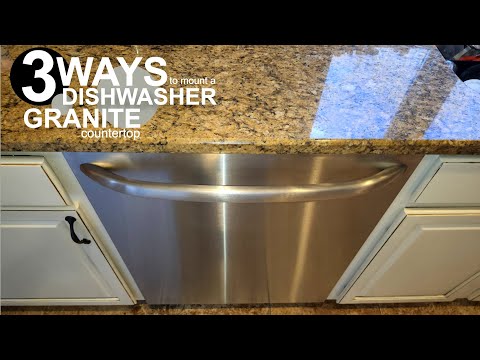3 WAYS to mount a dishwasher to granite countertops  and stop the dishwasher from moving forward