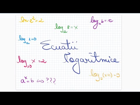Ecuatii logaritmice - clasa a X-a
