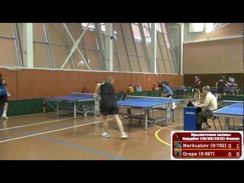 Stanislav MERKUSHEV vs Alexey VINOGRADOV FINAL Moscow, Krylatsky Hills, Hardbat Table Tennis
