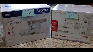 First impressions Brother SQ9285 vs Singer 7285Q