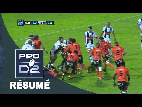 PRO D2 - Résumé Narbonne-Agen: 43-33- J10 - Saison 2016/2017