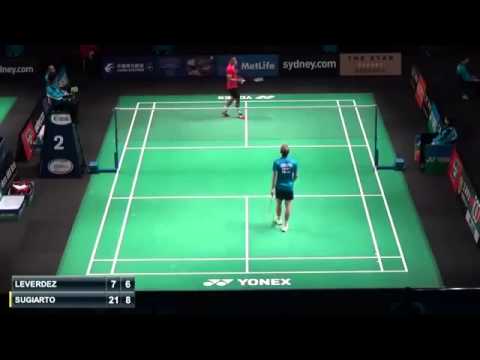Tommy Sugiarto vs Brice Leverdez | R1 Australian Badminton Open 2015
