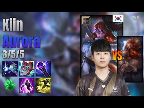 Kiin Top Aurora vs Gragas lol KR solo rank Full Game 15.6 | 기인 오로라 vs 그라가스