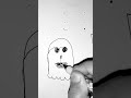One line Drawing Spookey Ghost #trendingshorts #shorts #short #drawing #art #halloween#viral #happy