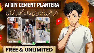 Ai Diy Cement Planter Videos Using Ai || Ai se video kaise banaye || H