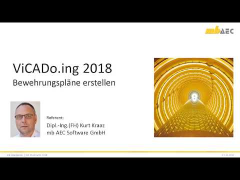 ViCADo.ing 2018 - Bewehrungspläne erstellen