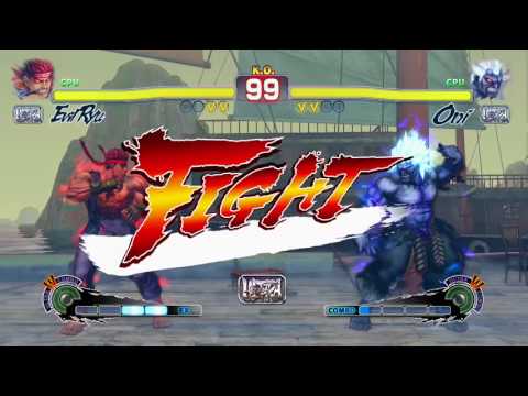 Ultra Street Fighter 4 Evil Ryu (CPU) vs. Oni (CPU)