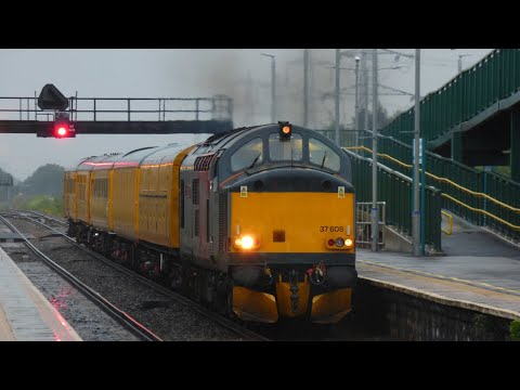 EuroPhoenix Class 37608 Powers Through Severn Tunnel Junction