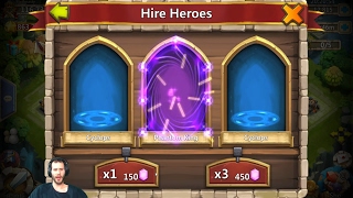 Rolling 30,000 Gems For HeartBreaker Hire Heroes &amp; Win Castle Clash