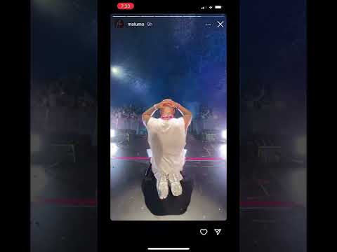 Maluma asombrado por el público se España Madrid