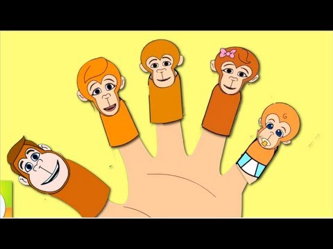 The Finger Family (Monkey's Family) Nursery Rhyme | Kids Animation Songs For Children