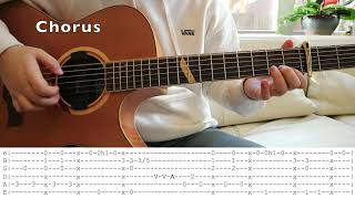 Spring Day - BTS (fingerstyle guitar tutorial/tab playthrough) (Andrew Foy arrangement) FREE TABS