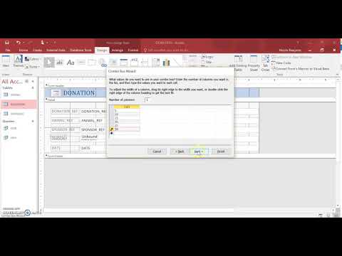 Creating a form and adding combo boxes