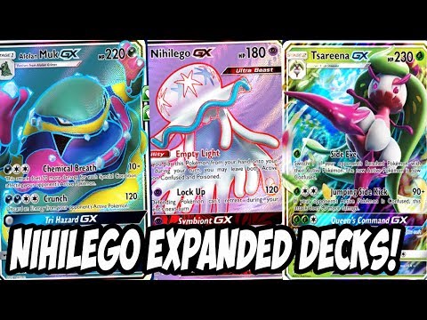 Nihilego GX In The Expanded Format! 2 Different Archetypes Alolan Muk GX & Tsareena GX! PTCGO